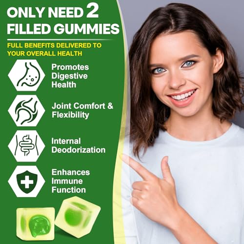 Sugar Free Black Seed Oil Filled Gummies & Chlorophyll, with Hydrolyzed Collagen EnvyCure