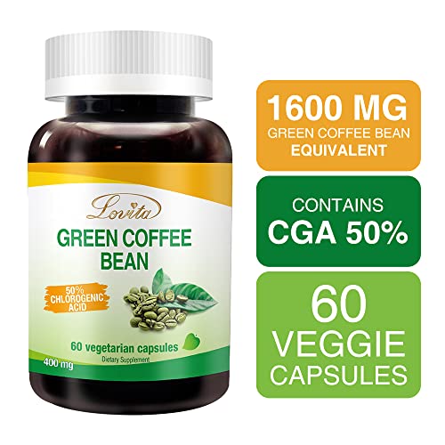 Lovita High-Potency Green Coffee Extract: 1600mg Equivalent, 50% Chlorogenic Acid