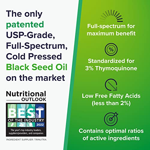 ThymoQuin Cold Pressed Black Seed Oil | Only Patented USP-Grade Clinically Researched