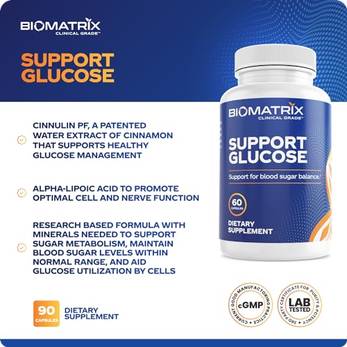 BioMatrix Blood Sugar Support Supplement w/Cinnamon, Gymnema, Lipoic Acid, Vanadyl BioMatrix