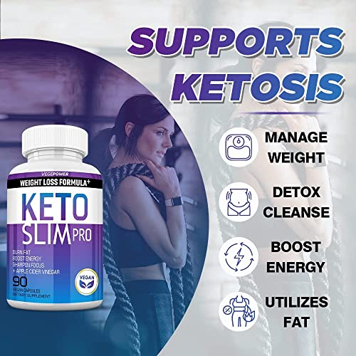 Keto Diet Pills Plus Apple Cider Vinegar - Exogenous Ketones Supplement for women men