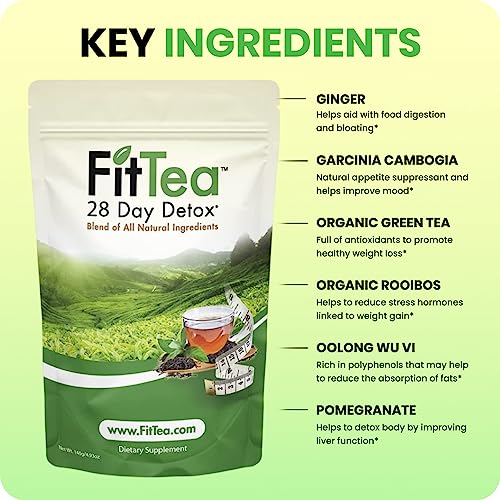 The ORIGINAL FitTea 14 Day Detox Tea for Weight Loss and Belly Fat - Detox Cleanse FitTea