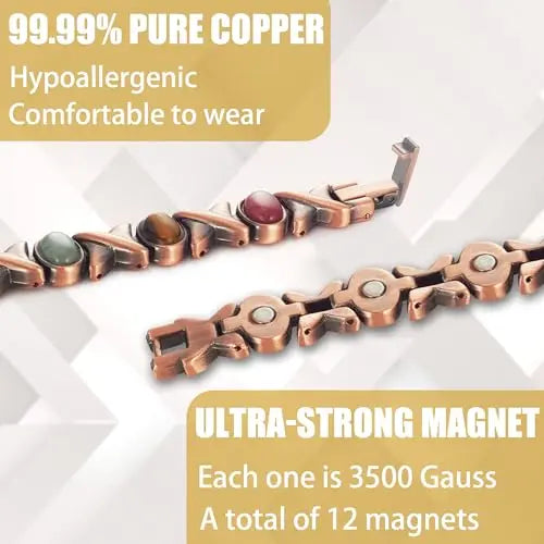 MagVIVACE Copper Anklet for Women for Arthritis and Joint, Magnetic Therapy Ankle Bracelet, Jewelry Gift MagVIVACE