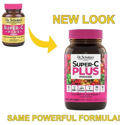 Dr. Schulze's | Super-C Plus Powder | Vitamin C Complex | Clinical Herbal Formula