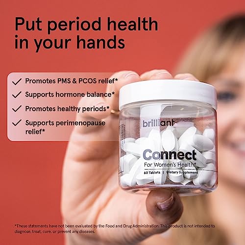 Brilliant Connect Period Health Supplement – Promotes Relief from Cramps, Fatigue Feel Brilliant