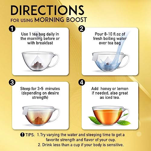 EVERLONG Detox Tea 28 Day Morning Boost Tea and Night Cleanse Tea, Burn Fat and Boost