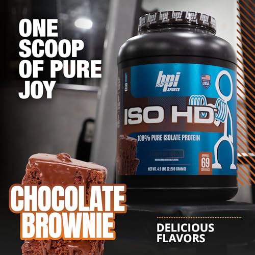 BPI Sports ISO HD Isolate Protein Chocolate Brownie - 69 Servings, 5.4 pounds BPI Sports