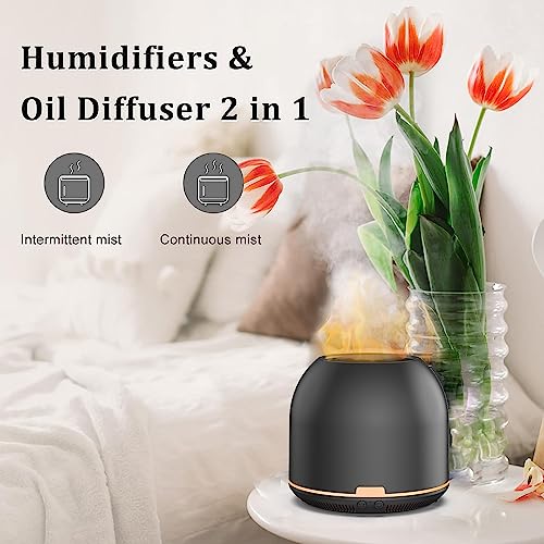 Flame-Light Aroma Diffuser,Ultrasonic Aromatherapy Diffuser with Auto-Off Function Timers Otheya