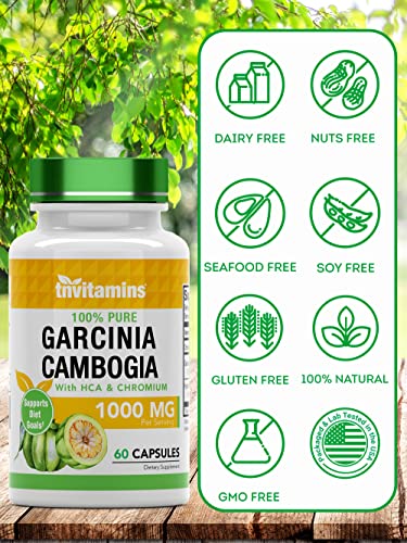 tnvitamins Garcinia Cambogia Extract Capsules (1000 MG x 60 Pills) with HCA & Chromium