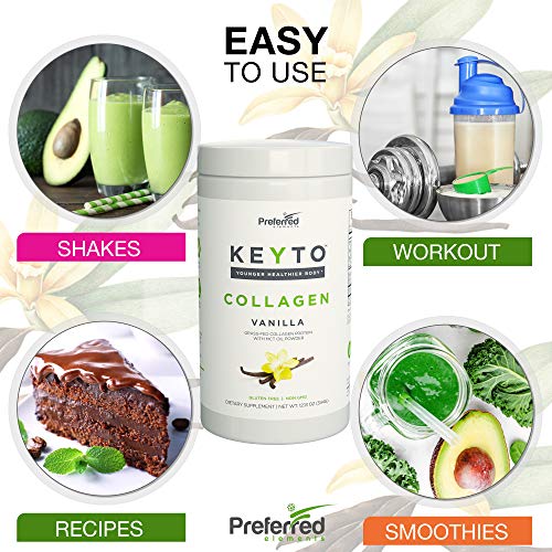 Keto Collagen Protein Powder with MCT Oil – Keto and Paleo Friendly Grass Fed