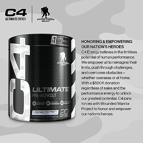 Cellucor C4 Ultimate x WWP Pre Workout Powder Mango Foxtrot - Sugar Free Preworkou Cellucor