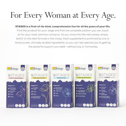 Solaray Postmenopause her Life Stages - Post Menopause Supplements for Women with Resveratrol SOLARAY