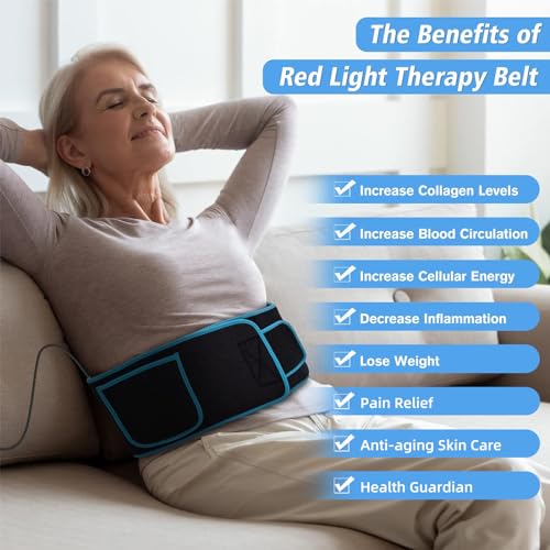 Red Light Therapy Near Infrared Light Therapy Wrap Belt for Body with Timer for Waist Back Shoulder AKYSUN