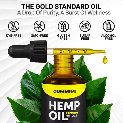 GummiMi Оrganic Hеmp Oil 10 000 000 mg - Natural Drops - Rich in Vitamins B, C, E