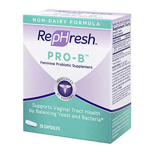 NEW RepHresh Pro-B Feminine Probiotic Supplement Non- Dairy Formula/Vegetarian Capsule, 28ct Rephresh