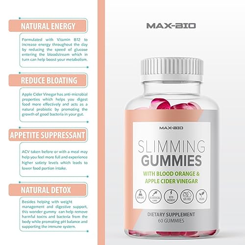 (Official 2 Pack) Slimming Gummies It Works with Apple Cider Vinegar and Sicilian Blood Orange Extract