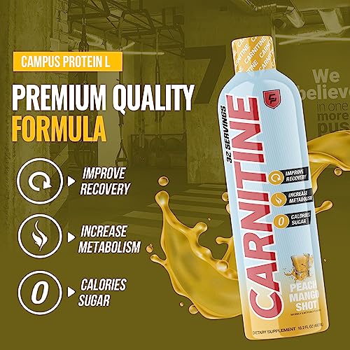 Campus Protein - Carnitine Liquid Supplement, Weight Loss Aid for Natural Energy