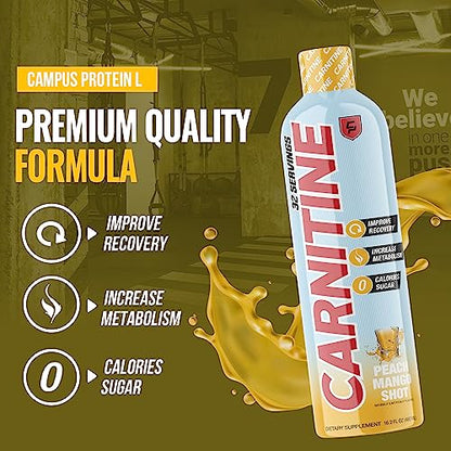 Campus Protein - Carnitine Liquid Supplement, Weight Loss Aid for Natural Energy