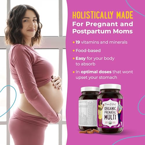 Mama Natural 100% Organic Prenatal Vitamins | One A Day Prenatal Vitamins (30 Servings)