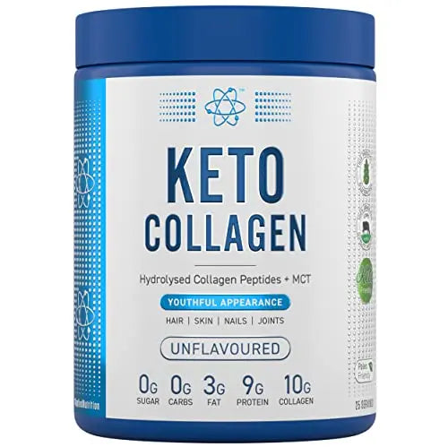 Applied Nutrition Keto Protein Powder, Hydrolysed Collagen Peptides + MCT Healthy Fats & Skin, Ketogenic & Paleo Diet