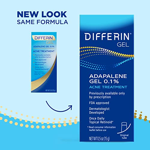 Differin Acne Treatment Gel, 30 Day Supply, Retinoid Treatment for Face Differin