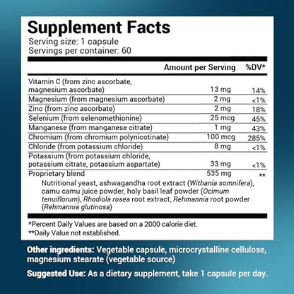 Dr. Berg Adrenal & Cortisol Capsules - Adrenal Supplement & Cortisol Manager - Mood
