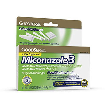 GoodSense Miconazole Nitrate Vaginal Suppositories (200 mg) and Miconazole Nitrate Cream (2%)