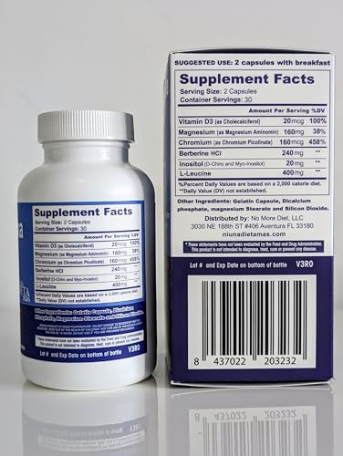 METFORMINA Natural - Weight Loss Aid and Metabolism Support - Dr Salomon, 60 Cap
