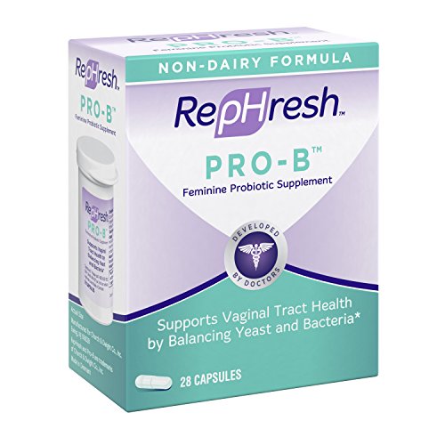 NEW RepHresh Pro-B Feminine Probiotic Supplement Non- Dairy Formula/Vegetarian Capsule, 28ct Rephresh