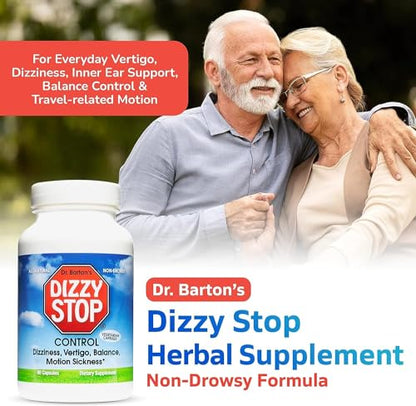 Dizzy Stop Dr. Barton’s All-Natural Vertigo Comfort, Inner Ear Balance Supp
