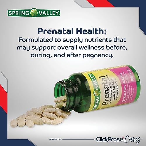 Spring Valley Prenatal Multivitamin/Multimineral for Pregnant and Nursing Women Dietary Supplement ClickPros