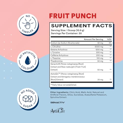 Cira Pre-Game Pre Workout Powder for Women - Preworkout Energy Supplement for Nitric