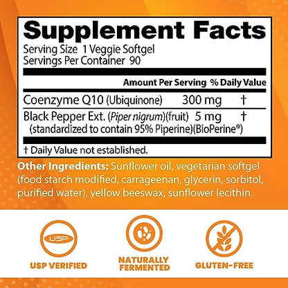 Doctor's Best High Absorption CoQ10 with BioPerine, Heart Health & Energy Production