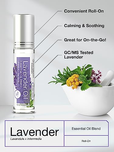 Lavender Essential Oil Roll On Blend | .33 fl oz (Pack of 2) | Roller for Skin | by Horbaach