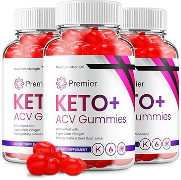 Rillvo (3 Pack) Premier Keto ACV Gummies - Official - Keto Premiere ACV Advanced Formula