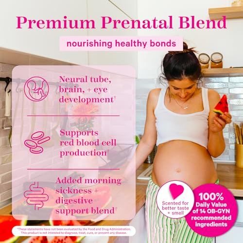 Pink Stork Premium Prenatal Vitamins for Women with Organic Whole-Food Ingredients Pink Stork