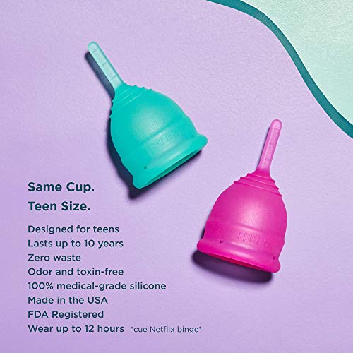 Saalt Teen Menstrual Cup - Best Sensitive Reusable Cup - Wear for 12 Hours - Tampon and Pad Alternative saalt