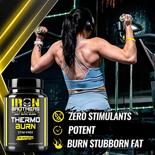 Stimulant Free Fat Burners for Women and Men – Weight Loss - Non Stim Thermogenic Fat Iron Brothers Supplements