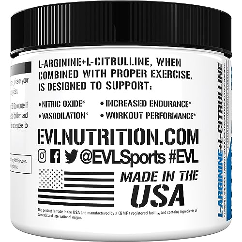 Evlution Nutrition L-Arginine + L-Citrulline - Endurance + Workout Performance Evlution