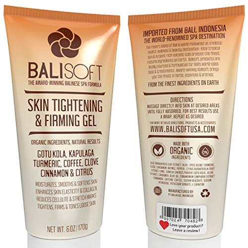 BALISOFT Organic Skin Tightening & Firming Gel. Full Body Slimming, Toning, Anti-Aging BALISOFT