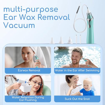 Ear Vacuum Wax Remover, Ear Wax Removal with 8 Pcs Ear Pick, Ear Wax