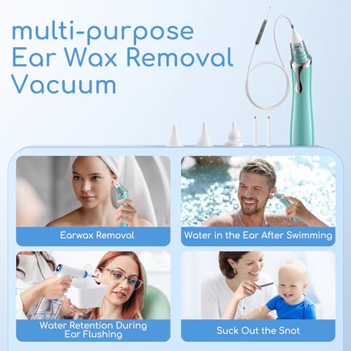 Ear Vacuum Wax Remover, Ear Wax Removal with 8 Pcs Ear Pick, Ear Wax