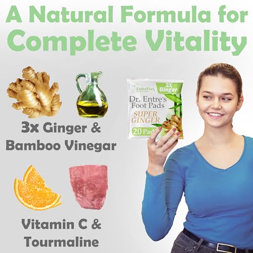 Dr. Entre's Super Ginger Foot Pads: Premium Effective Foot Pads to Feel Better, Sleep Better EntreFeet