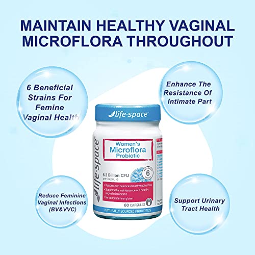 Life-Space Probiotic for Women, Support Healthy Vaginal Microflora & Comfort, BV & VVC Infection Life-Space