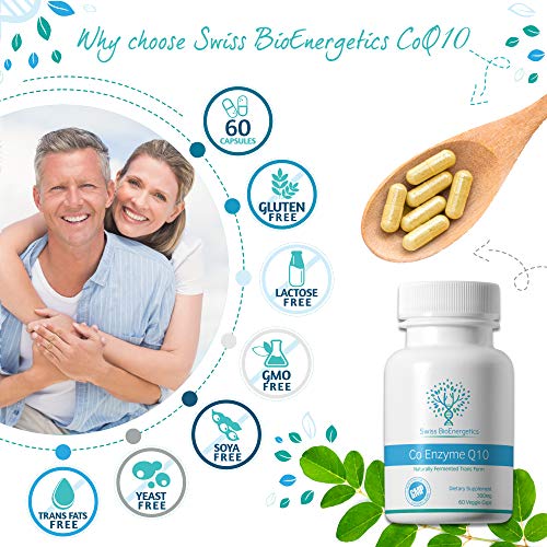 Co Enzyme Q10 CoQ10 300mg 60 Capsules - Superior Naturally Fermented Trans Form swiss bioenergetics