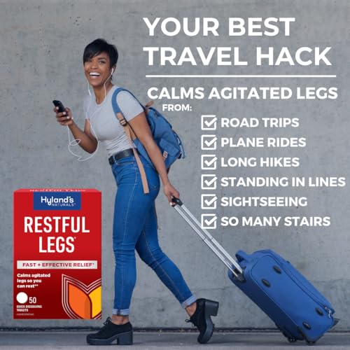 Hyland's Naturals Restful Legs Tablets, Natural Itching, Crawling, Tingling & Leg Jerk Relief, Quick Dissolving Hyland's