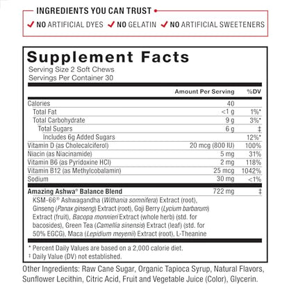 Force Factor Amazing Ashwa for Stress Relief, Memory, Focus, and Immune Support Health