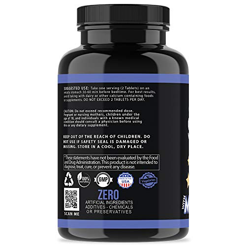 Garcinia Cambogia PM Weight Loss Sleep, All Natural Supplement w/Valerian Root & Melatonin Angry Supplements