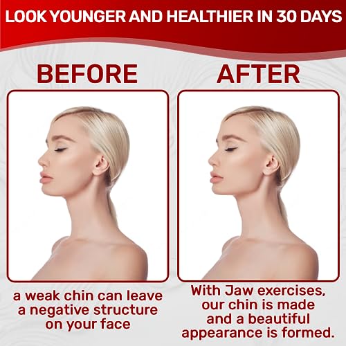 Jawline Exerciser for man&women, Jaw Exerciser, 3 Resistance Levels(6 pcs) Silicone Jawline